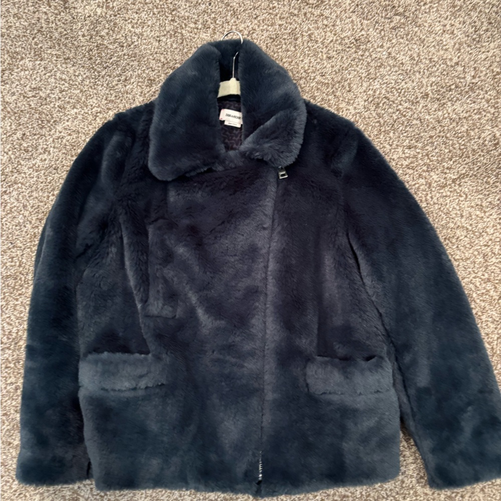Zadig & Voltaire Peacock Green Faux Fur Coat